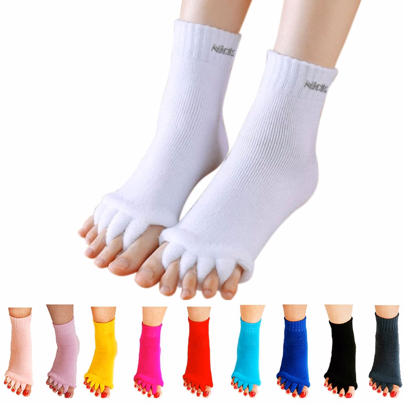 Cotton Yoga Socks Thickened Breathable Split Toe for Women