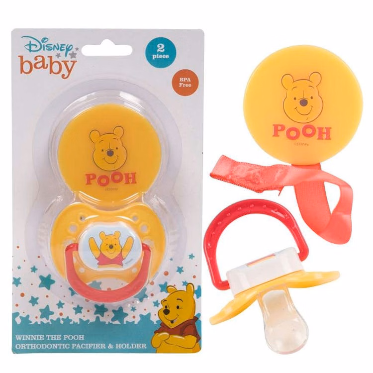 Disney Pacifier & Clip Sets - Winnie the Pooh 2pk