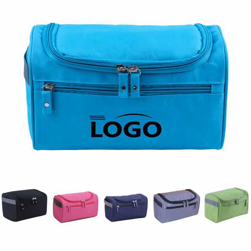 Travel-Friendly Oxford Cloth Toiletry Bag with Hanging Hook