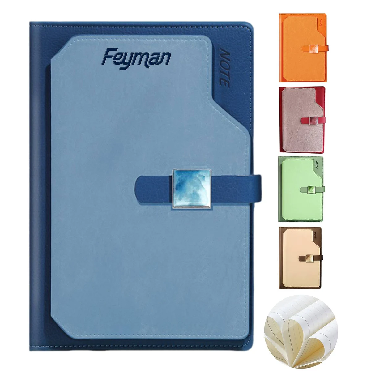 A5 Thick Notebook w/ Buckle Closure 1