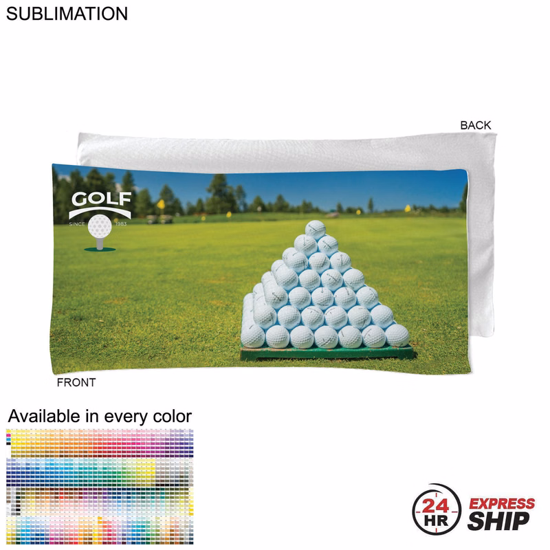 24Hr Express Ship - Golf Caddie Towel,Extra Large in Microfiber Dri-Lite Terry, 22"x44", Sublimated