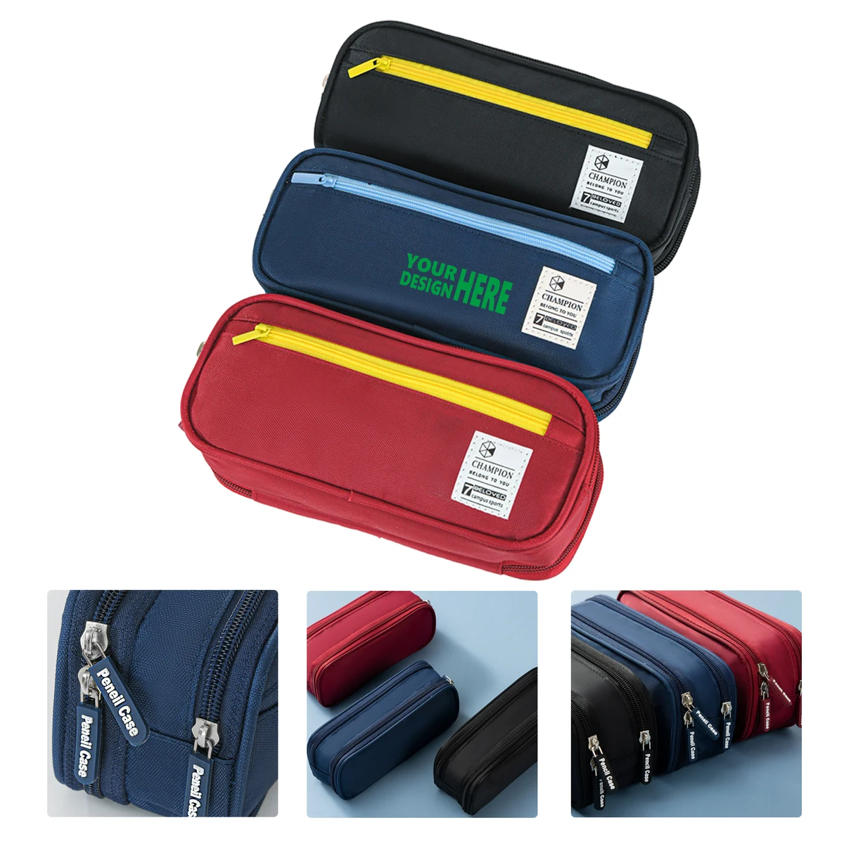 MOQ 50 Large Capacity Student Pencil Case for School Supplies 1