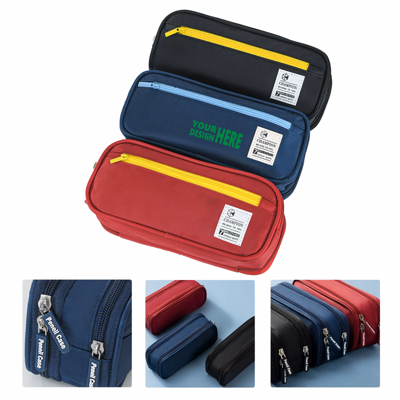 MOQ 50 Large Capacity Student Pencil Case for School Supplies