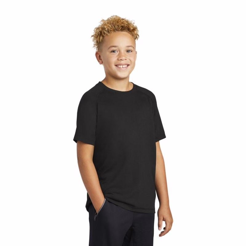 Sport-Tek Youth PosiCharge Tri-Blend Wicking Raglan Tee.