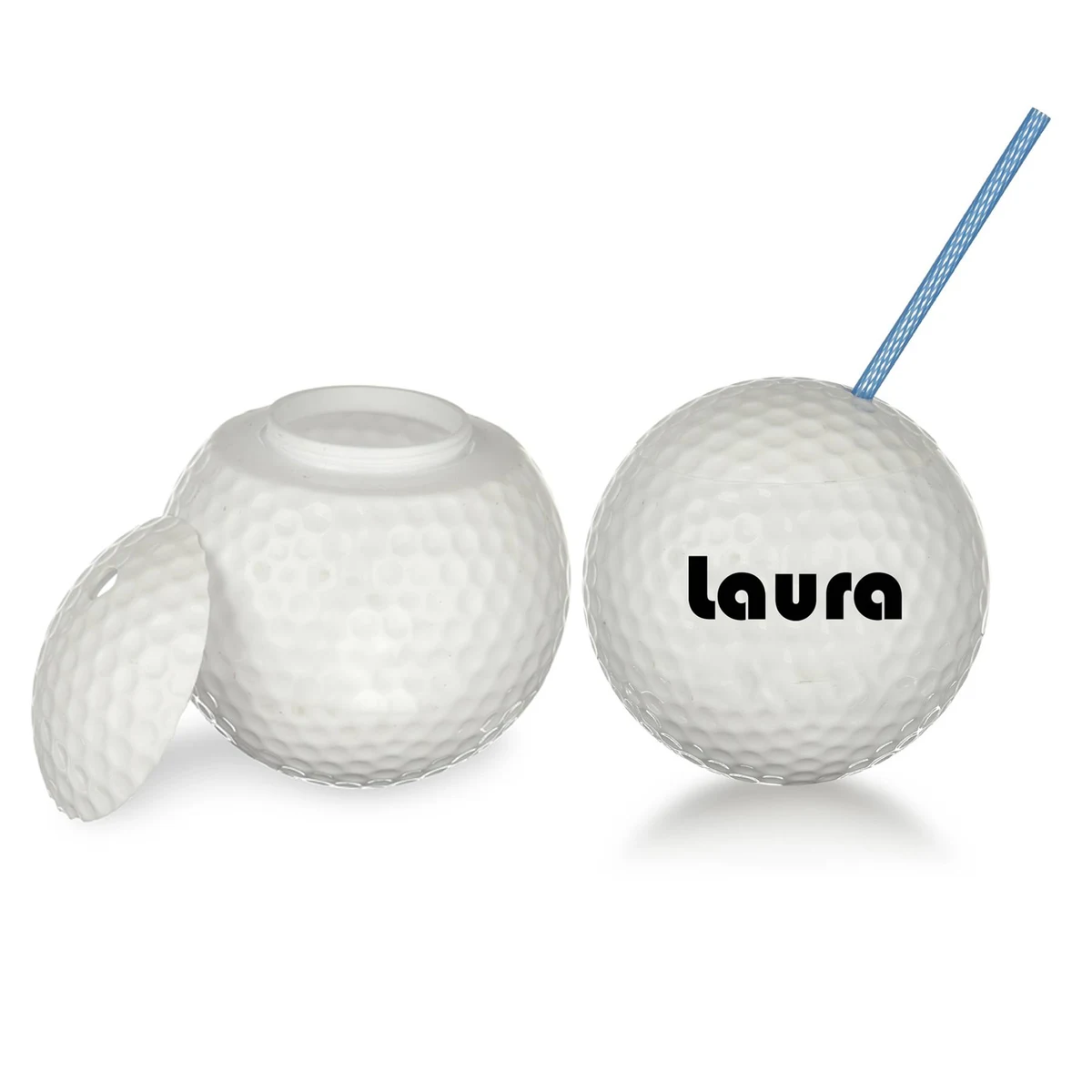 20oz Plastic Golf Ball Shaped Straw Cup 1