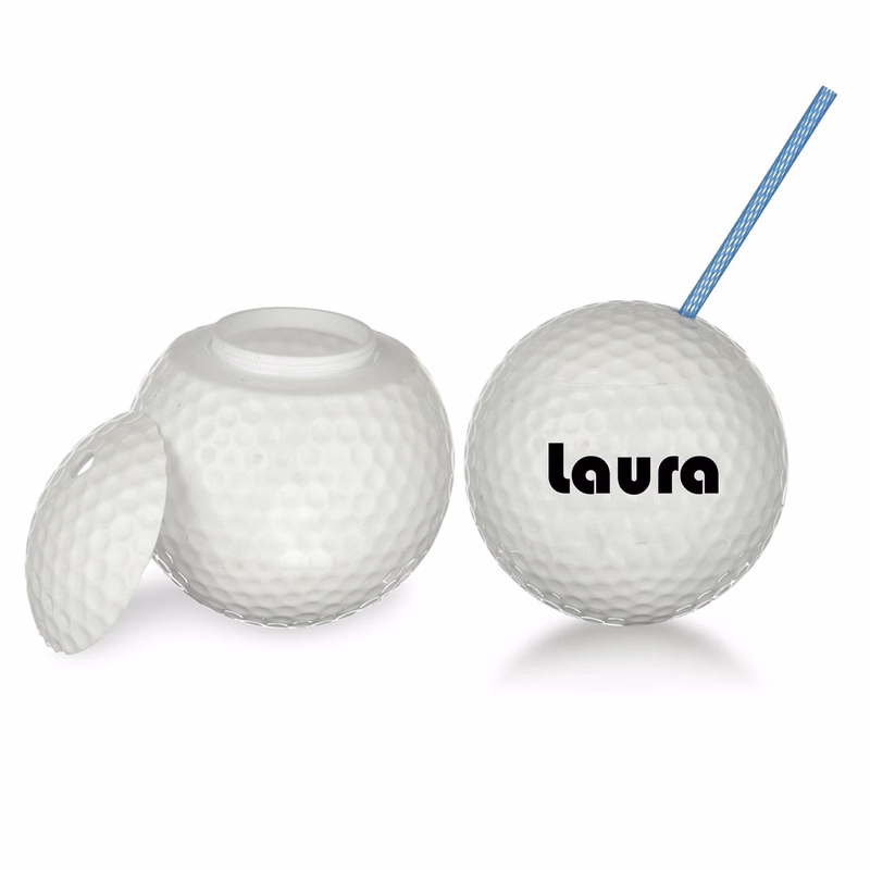 20oz Plastic Golf Ball Shaped Straw Cup