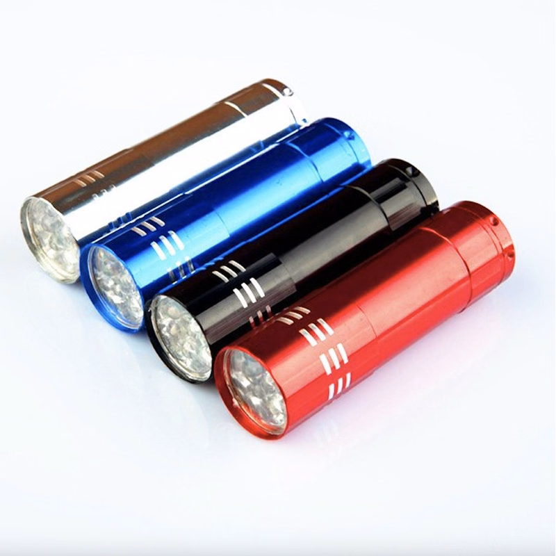 Aluminum 9 LED Flashlight with Carry Strap