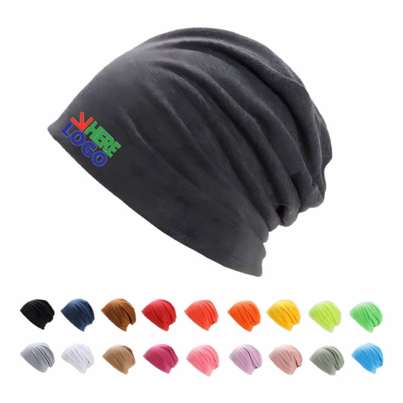 Custom Branded Soft Double-Layer Polyester Slouch Beanie