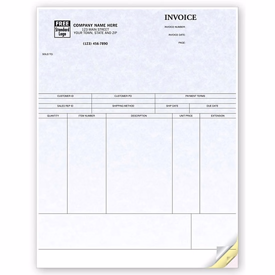 Product Invoices, Laser, Parchment