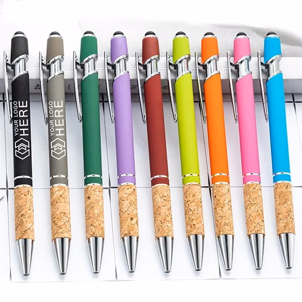 Custom Cork Stylus Metal Pen