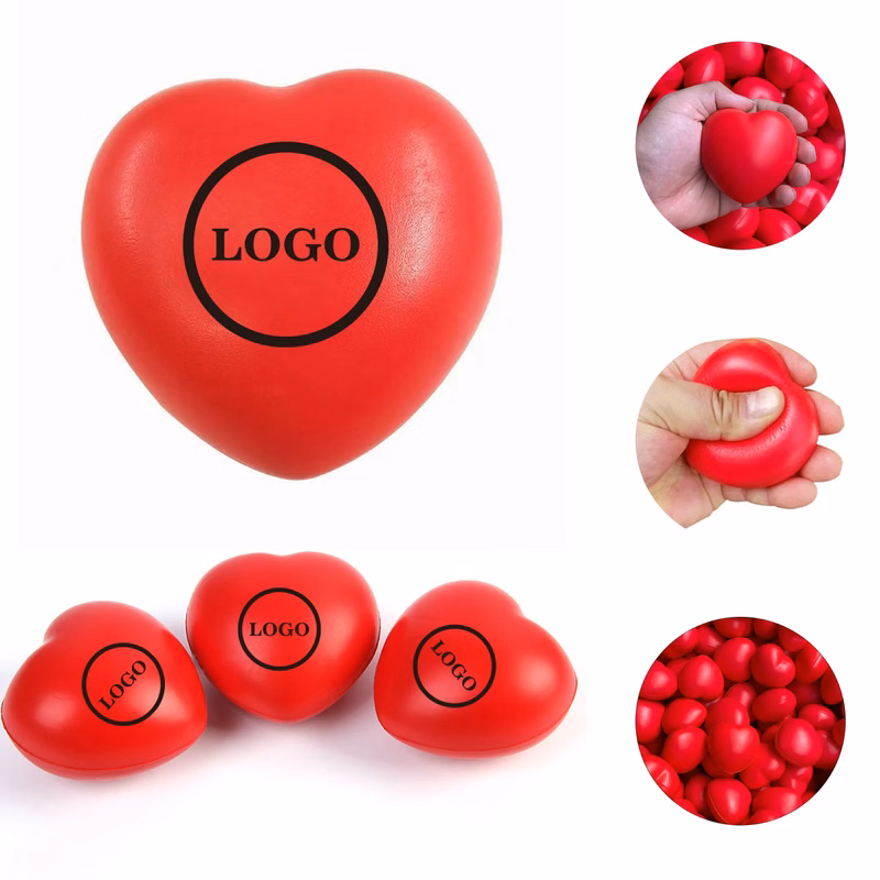 Custom Heart Shaped Stress Relief Balls