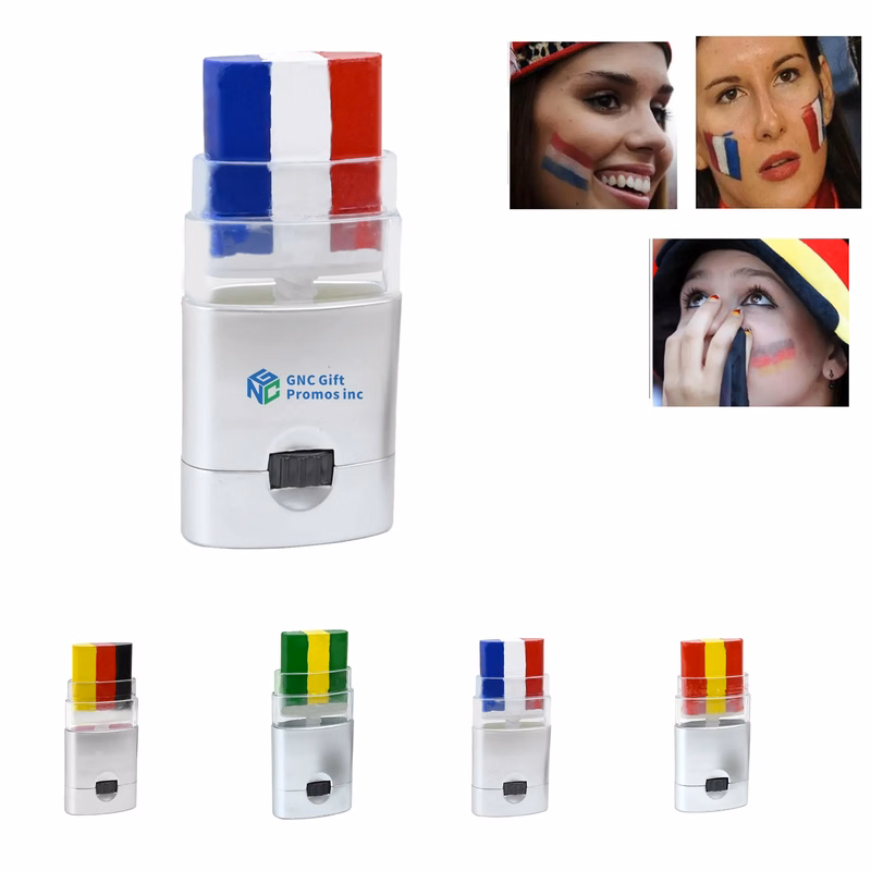 Three Color Human Face Painting 2.9" x 1.4" x 0.7"