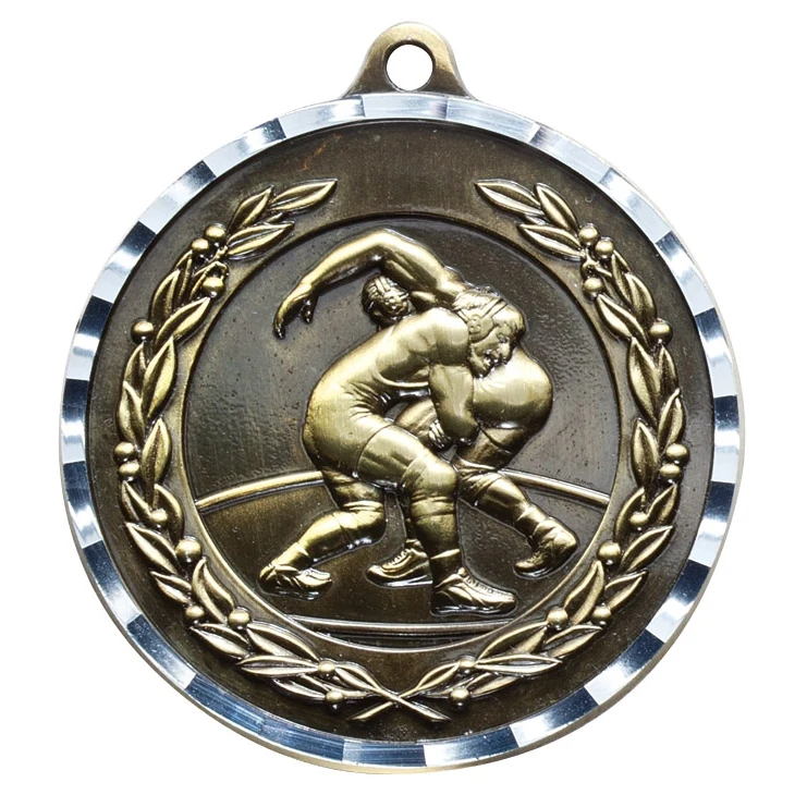 2" Wrestling Diamond Cut Medal 1