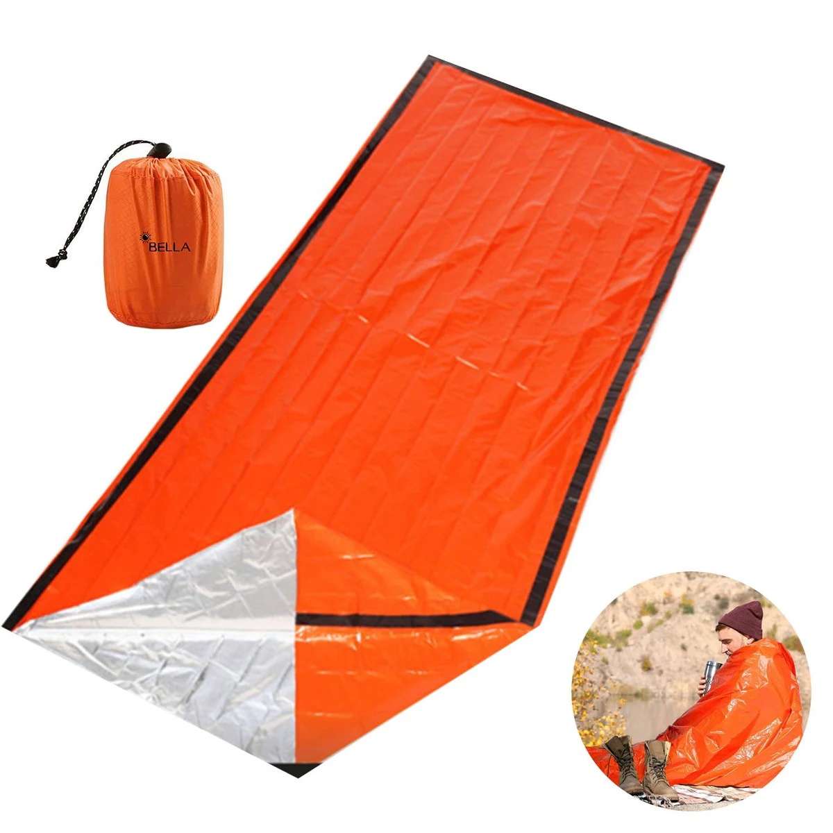 Plastic Outdoor travel emergency sleeping bag 1