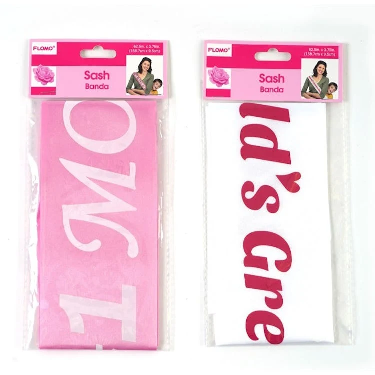 Mother's Day Sashes - 62.5" x 3.75" 2 Styles 1