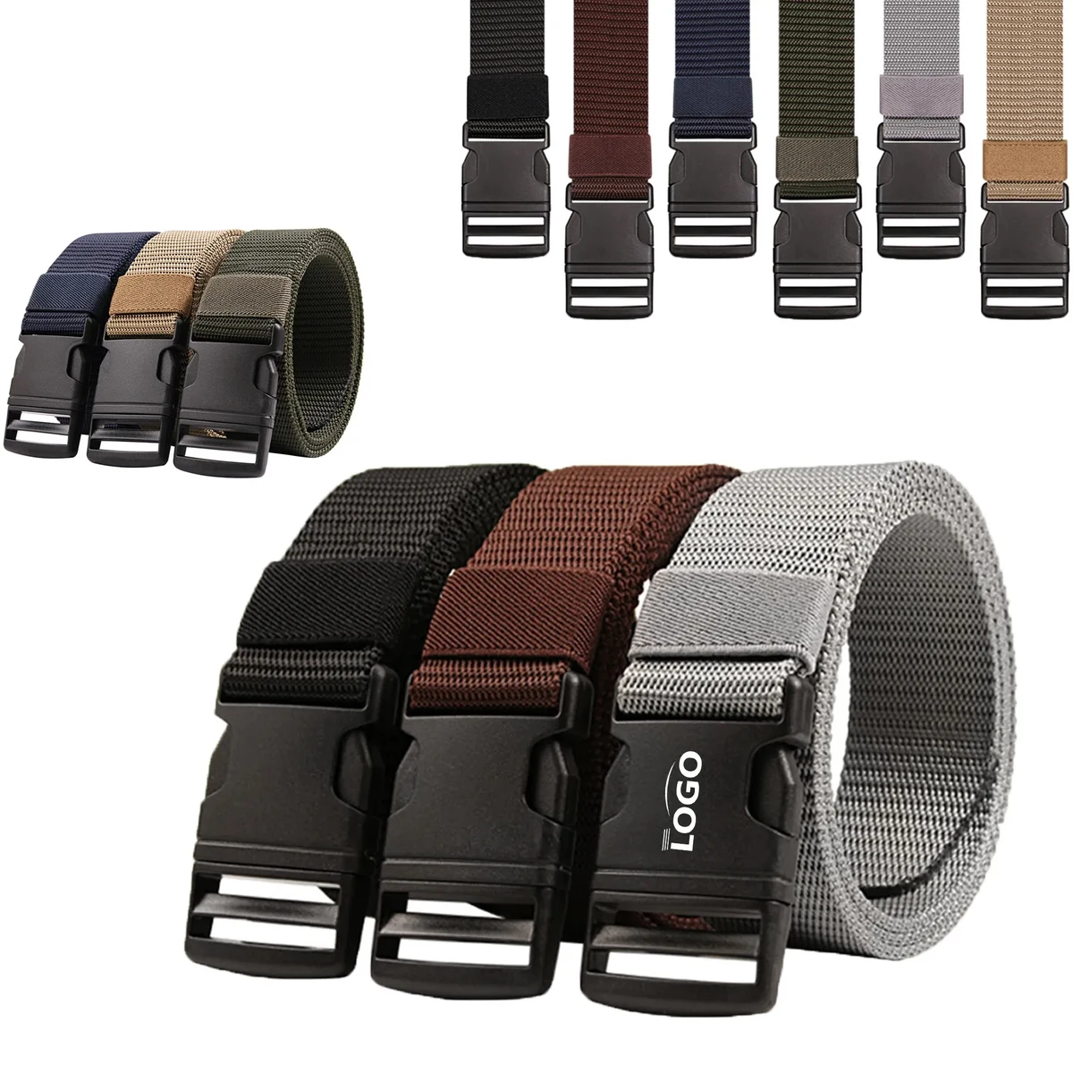 Men's Nylon Tactical Belt, No Metal, Outdoor And Casual 1