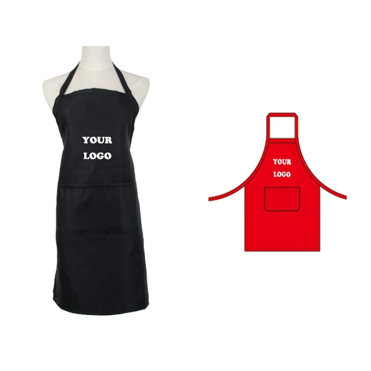 Long Polyester Bib Apron-2 Pkts 1