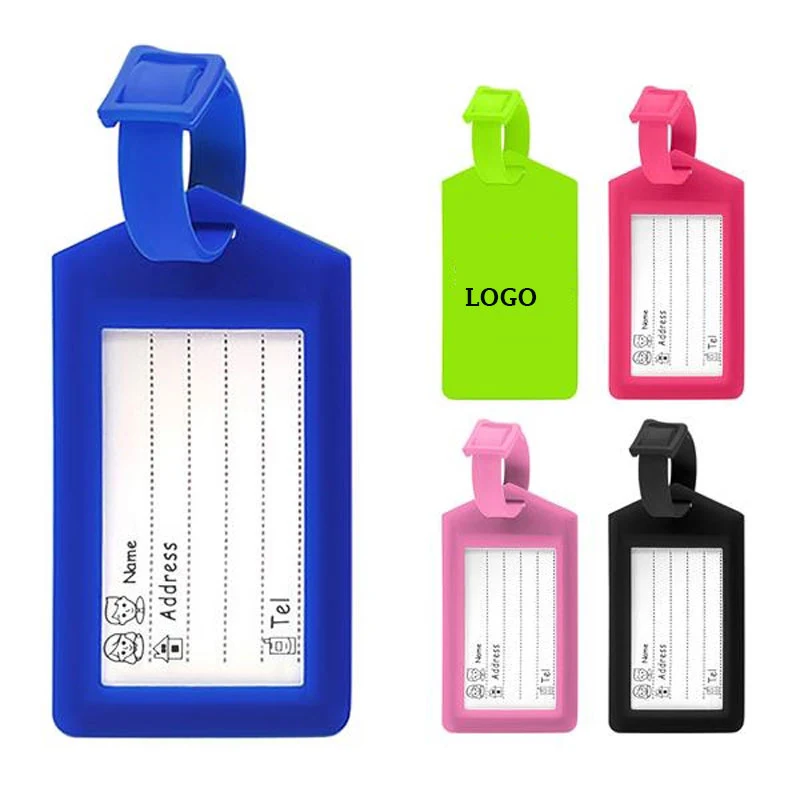 Silicone Luggage Tag w/Hang-up Ring 1