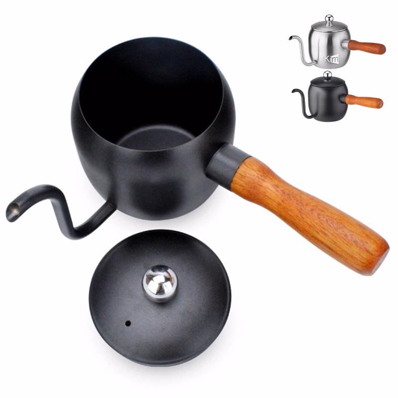 Wooden Handle Coffee Pot