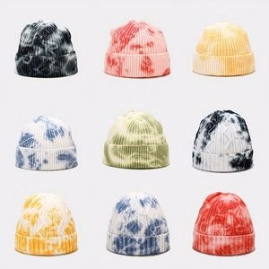 Tie-Dye Knitted Caps For Men Women Winter