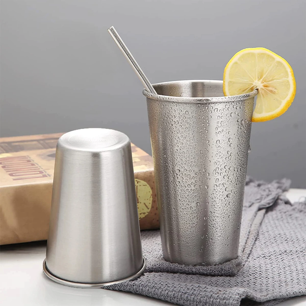 Stainless Steel Pint Cup 16 Oz Single Wall Mug 1