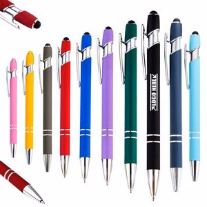 Click Activated Matt Color Stylus Metal Pen