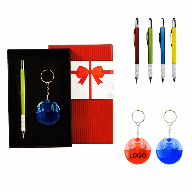 Custom Logo Gift Set Pen Screwdriver Keychain Tool