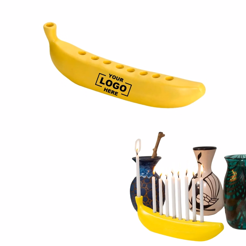 Banana Shaped Resin Candle Holder