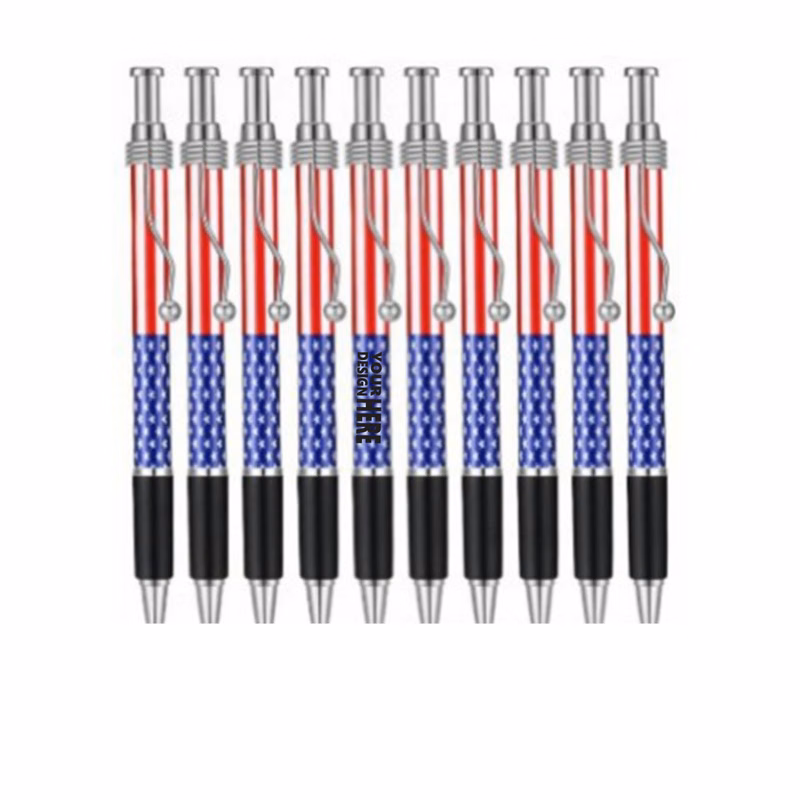 Click Ballpoint Pen With American Flag Pattern