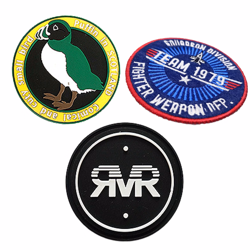 Customizable 3-Inch Round Embroidered Iron-On Patch