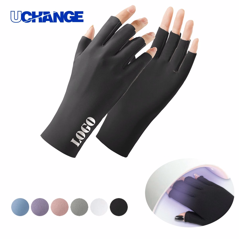 UV Protection Breathable Ice Silk Half-Finger Gloves for Outdoor Use