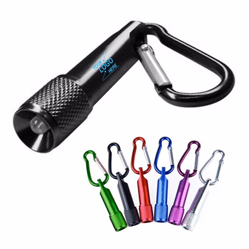 Mini LED Flashlight w/Carabiner Keychain