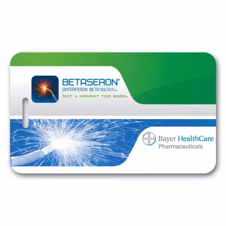 Full Color Write On Tag w/ Flexible Plastic Loop Strap (Rectangle 2.5"x4.25")