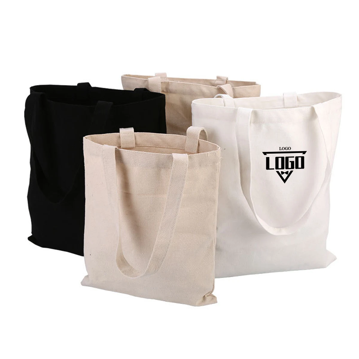 Poly-Cotton Tote Bag with Custom Print, custom tote bag with logo imprint 1