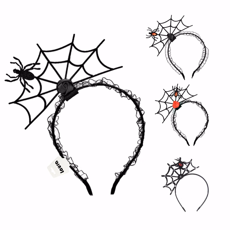 Halloween spider web headband