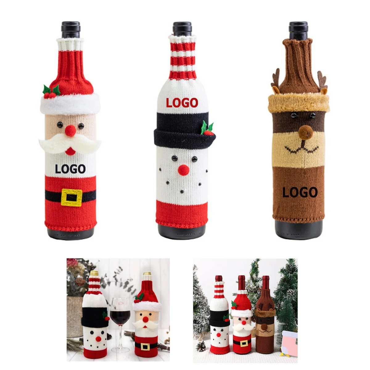 Christmas Sweater Wine Bottle Cover 1