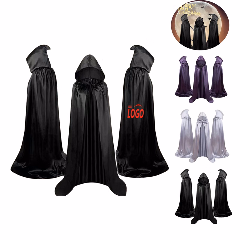 Halloween Satin Gothic Hooded Cape