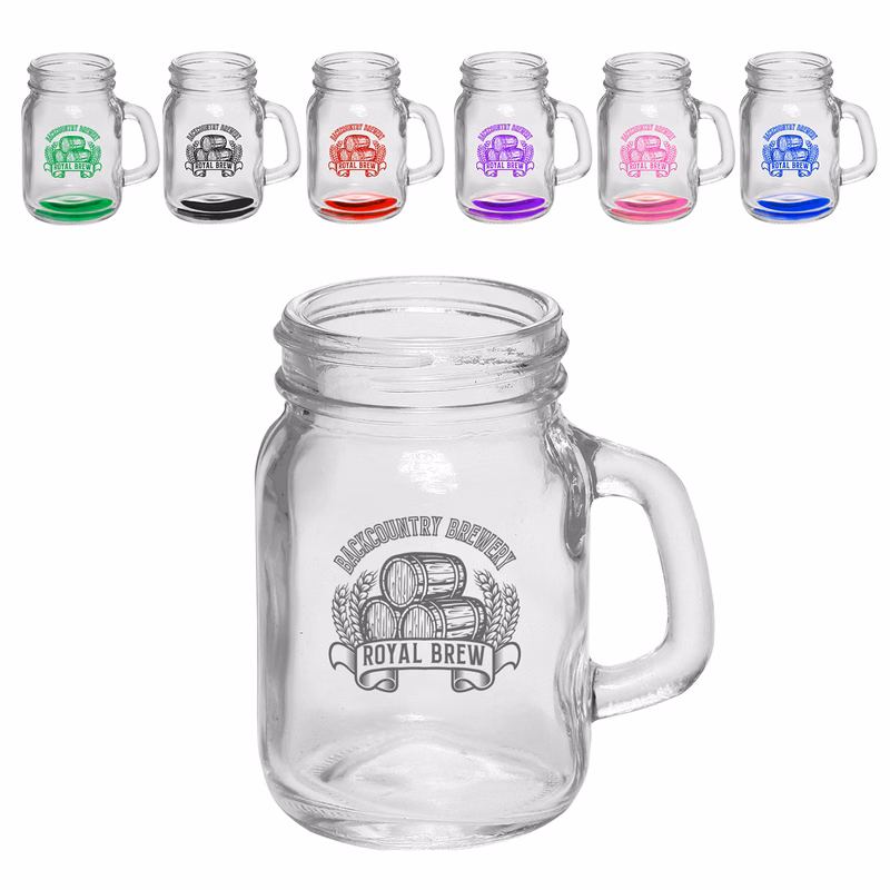 4.5 oz. Mini Mason Jar Sampler Glass (1 Color Imprint)