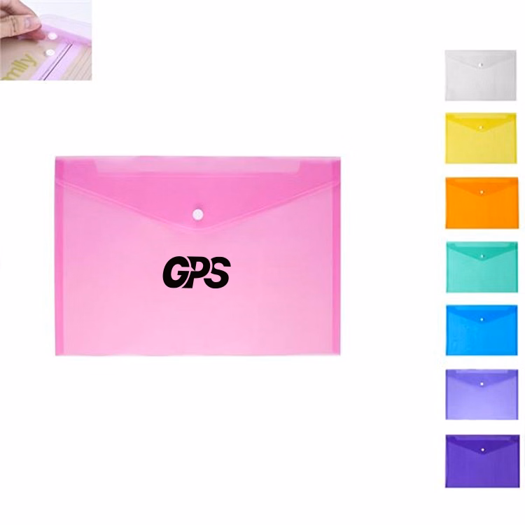 Waterproof Transparent Snap-It Document Envelope