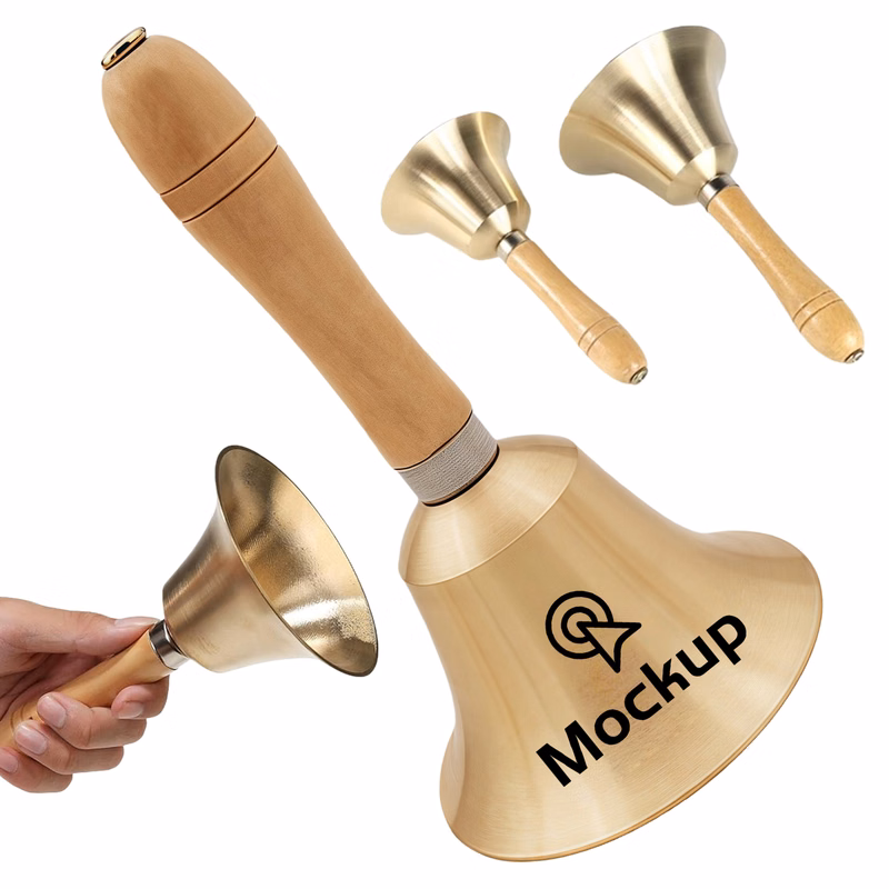 Brass Training Wooden Handbell