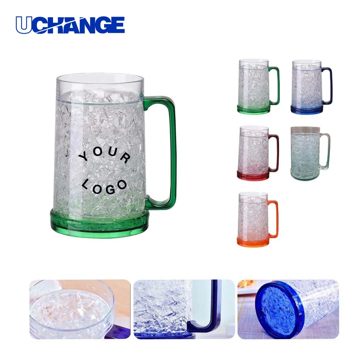 15oz Double Layer Gel Cooling Cup Drinkware with Ergonomic Grip 1