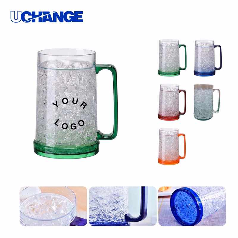 15oz Double Layer Gel Cooling Cup Drinkware with Ergonomic Grip