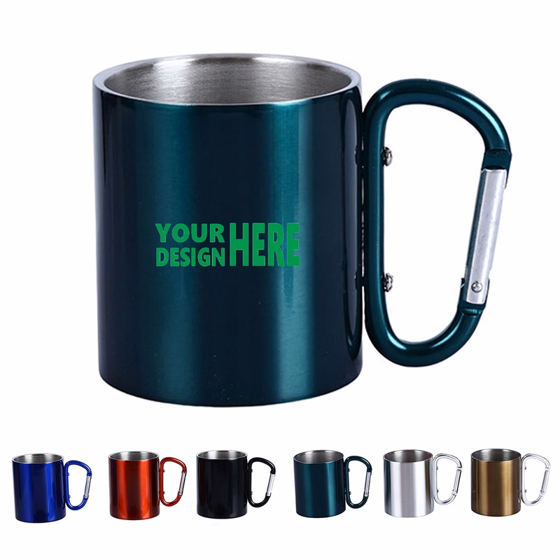 10oz stainless steel mug with handle