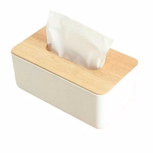 Wooden Tissue Box With Slide Cover