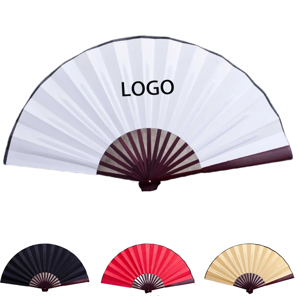 Chinese Blank Silk Folding Fan 1
