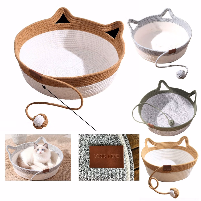 Washable Rattan Woven Anti-Scratch Cat Nest