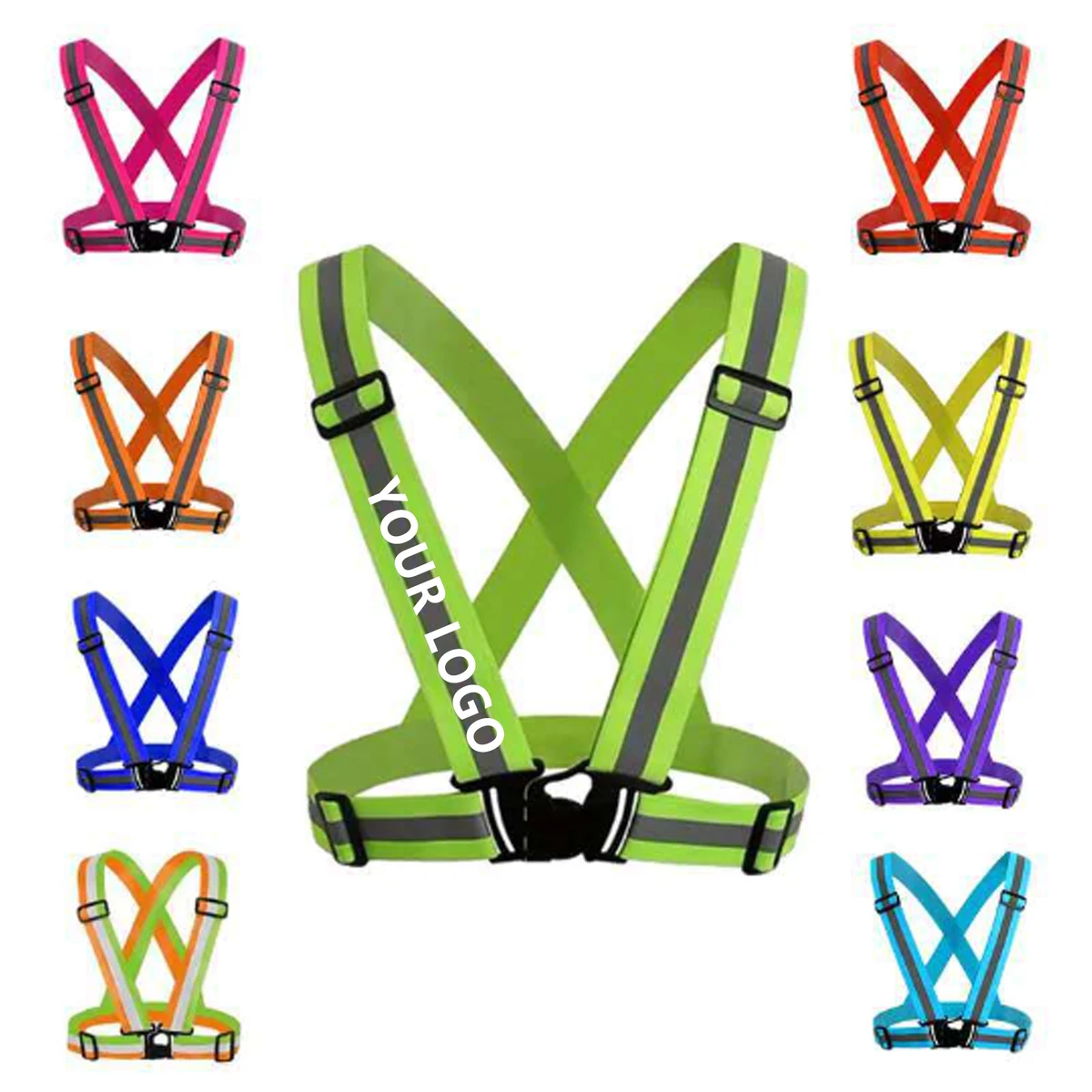 Adjustable Reflective Elastic Vest Belt 1