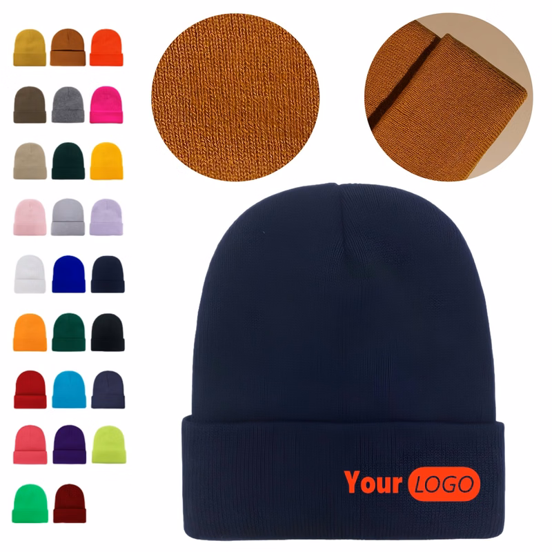 Acrylic Autumn And Winter Knitted Hat