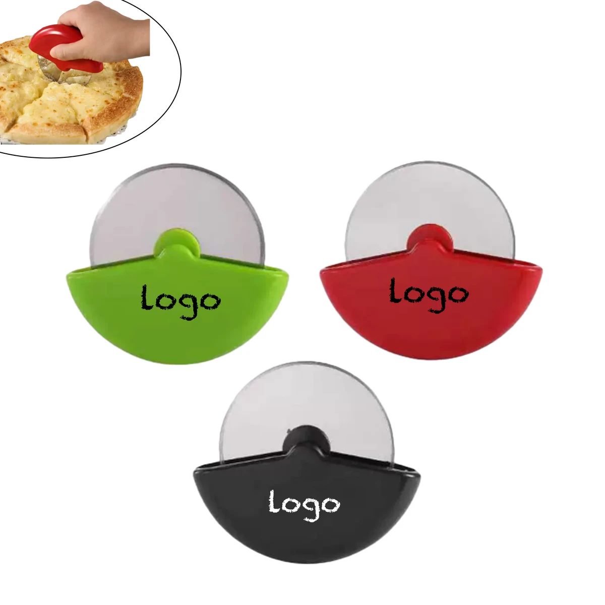 Stainless Steel Single-Wheel Pizza Cutter 1