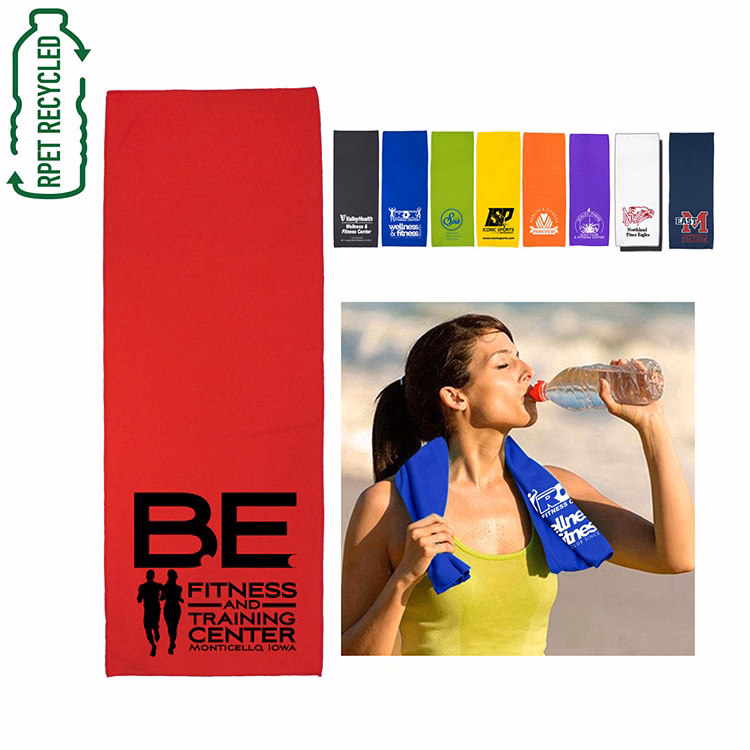 "THE RAINER" Recycled RPET Cooling Towel – 12" W x 32" H